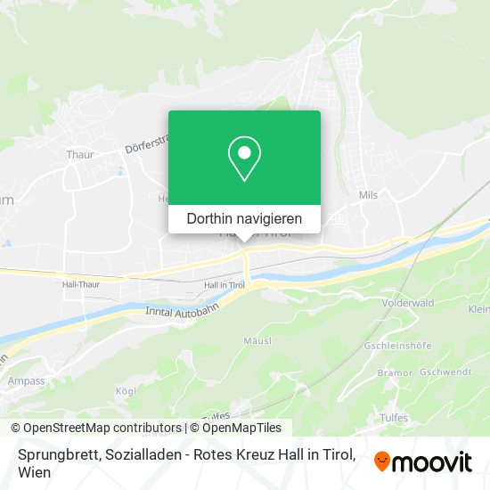 Sprungbrett, Sozialladen - Rotes Kreuz Hall in Tirol Karte