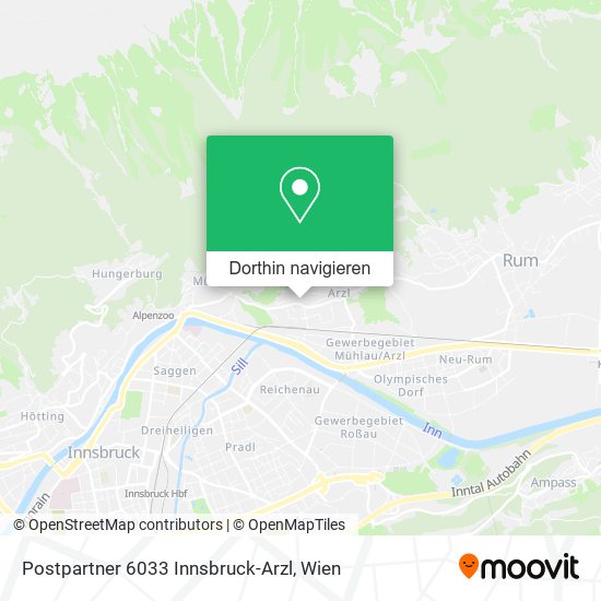 Postpartner 6033 Innsbruck-Arzl Karte