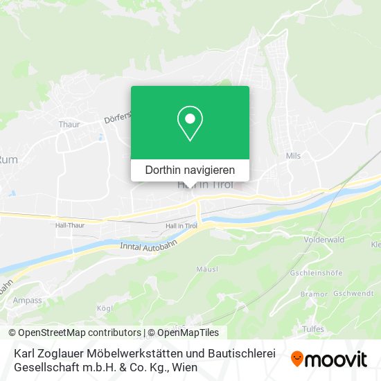 Karl Zoglauer Möbelwerkstätten und Bautischlerei Gesellschaft m.b.H. & Co. Kg. Karte