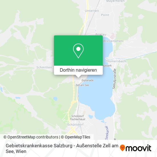 Gebietskrankenkasse Salzburg - Außenstelle Zell am See Karte