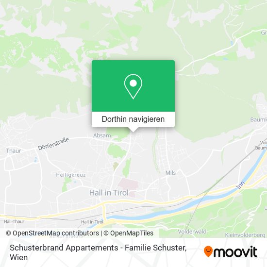 Schusterbrand Appartements - Familie Schuster Karte