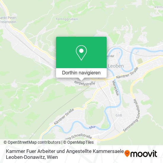 Kammer Fuer Arbeiter und Angestellte Kammersaele Leoben-Donawitz Karte
