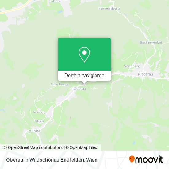 Oberau in Wildschönau Endfelden Karte