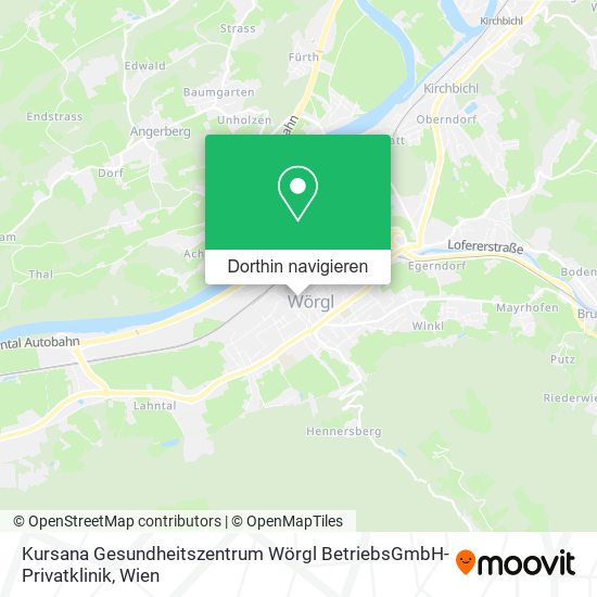 Kursana Gesundheitszentrum Wörgl BetriebsGmbH-Privatklinik Karte