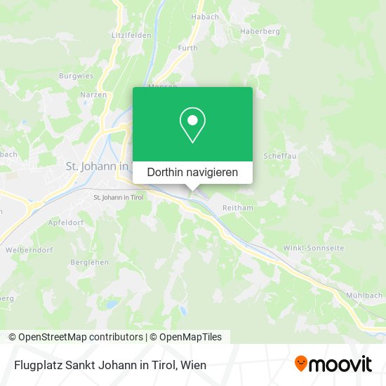 Flugplatz Sankt Johann in Tirol Karte