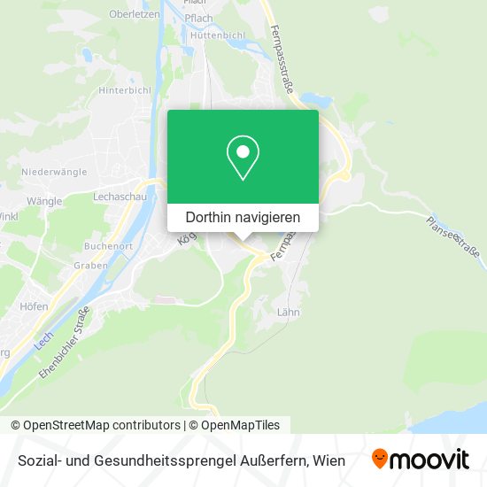 Sozial- und Gesundheitssprengel Außerfern Karte