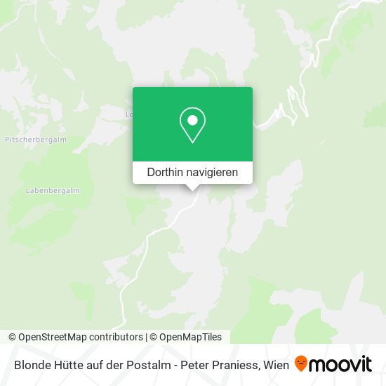 Blonde Hütte auf der Postalm - Peter Praniess Karte