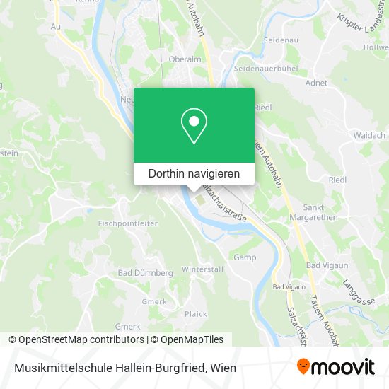 Musikmittelschule Hallein-Burgfried Karte
