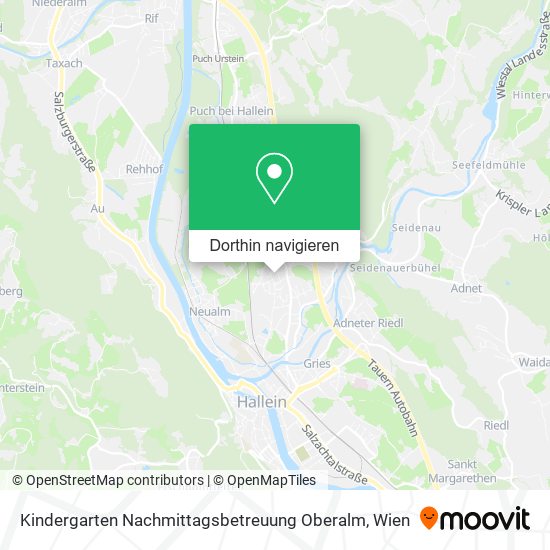 Kindergarten Nachmittagsbetreuung Oberalm Karte