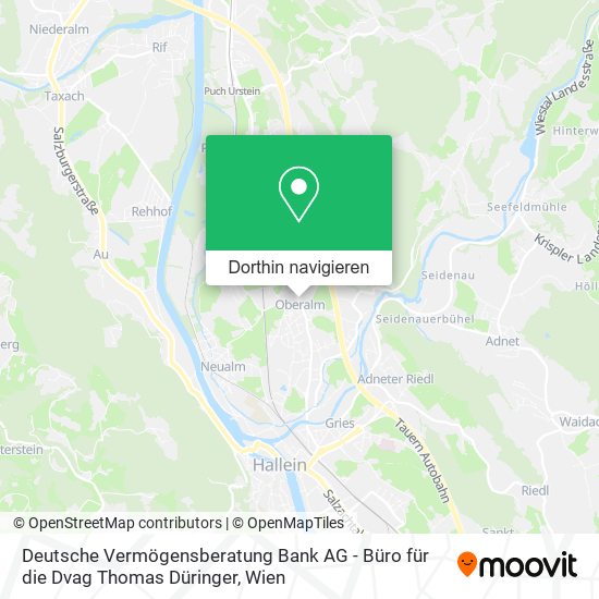Deutsche Vermögensberatung Bank AG - Büro für die Dvag Thomas Düringer Karte