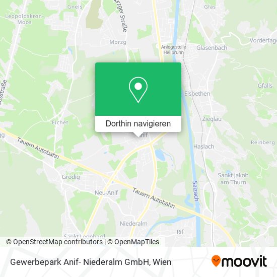 Gewerbepark Anif- Niederalm GmbH Karte