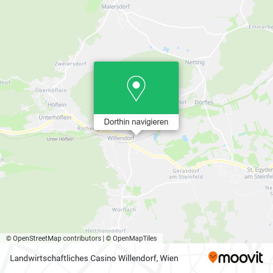 Landwirtschaftliches Casino Willendorf Karte