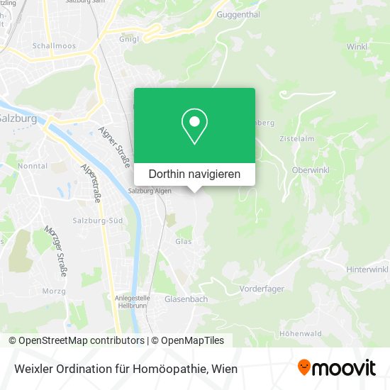 Weixler Ordination für Homöopathie Karte