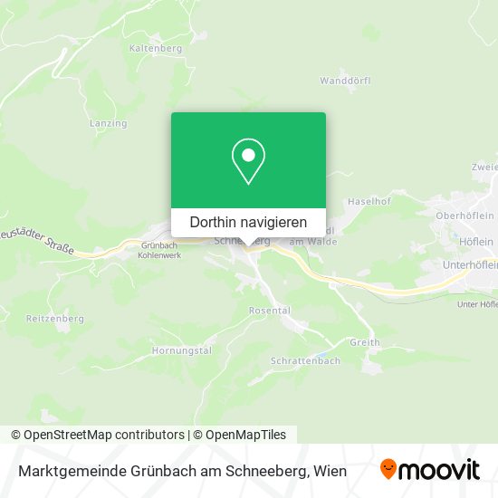 Marktgemeinde Grünbach am Schneeberg Karte