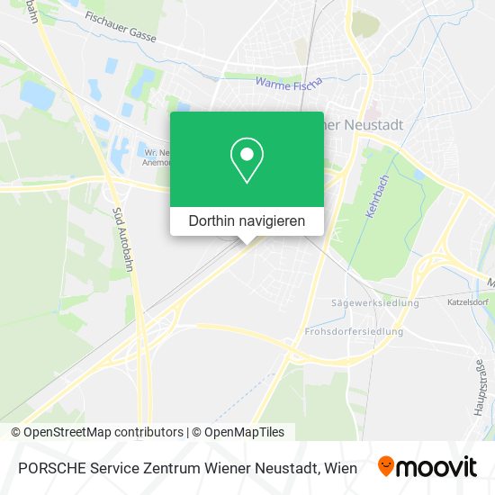 PORSCHE Service Zentrum Wiener Neustadt Karte