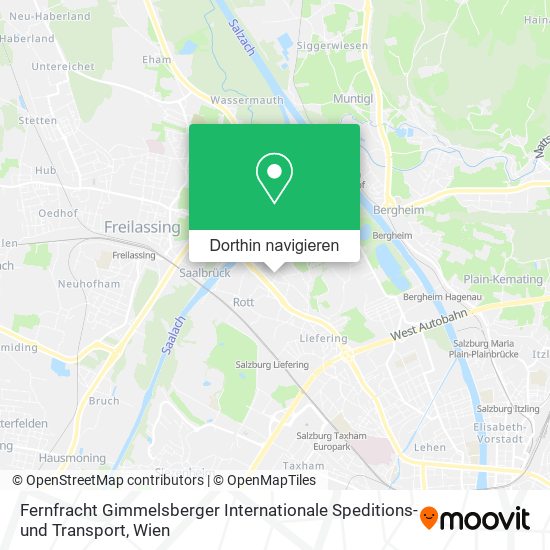 Fernfracht Gimmelsberger Internationale Speditions- und Transport Karte