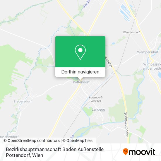 Bezirkshauptmannschaft Baden Außenstelle Pottendorf Karte