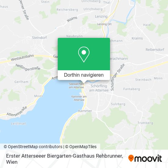 Erster Atterseeer Biergarten-Gasthaus Rehbrunner Karte