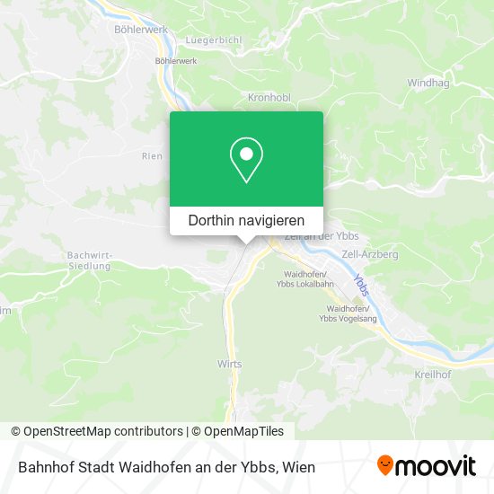 Bahnhof Stadt Waidhofen an der Ybbs Karte