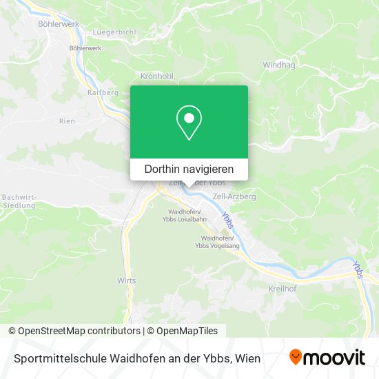 Sportmittelschule Waidhofen an der Ybbs Karte