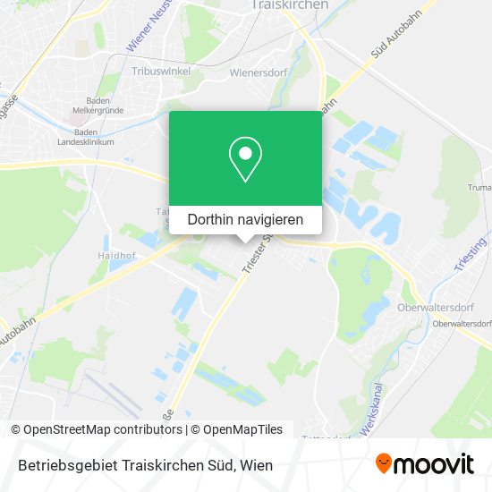 Betriebsgebiet Traiskirchen Süd Karte