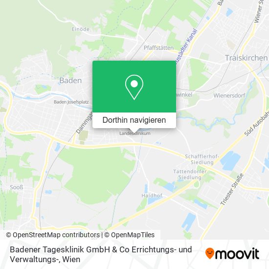 Badener Tagesklinik GmbH & Co Errichtungs- und Verwaltungs- Karte