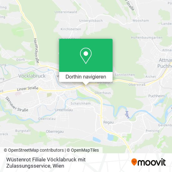 Wüstenrot Filiale Vöcklabruck mit Zulassungsservice Karte