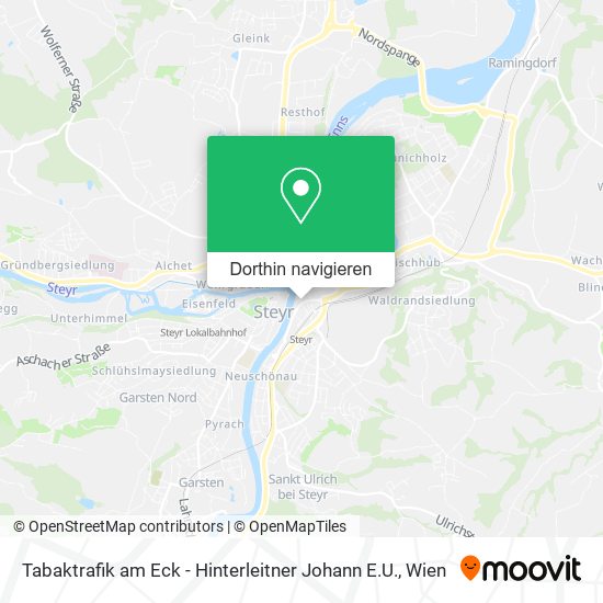 Tabaktrafik am Eck - Hinterleitner Johann E.U. Karte