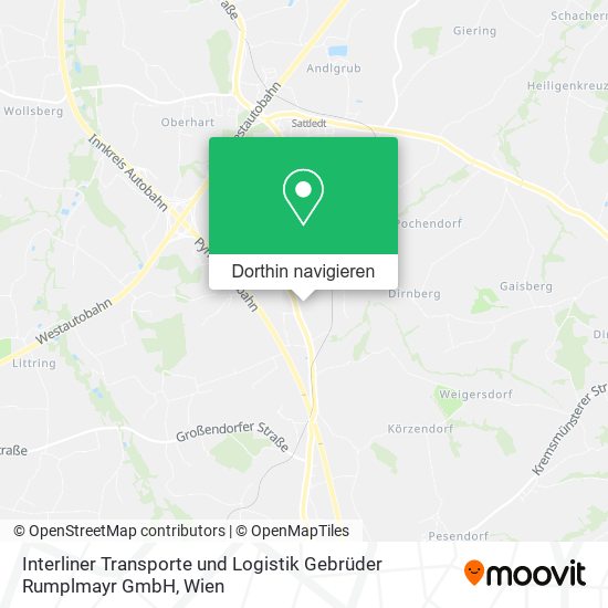Interliner Transporte und Logistik Gebrüder Rumplmayr GmbH Karte