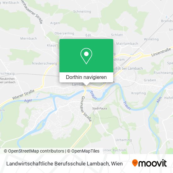 Landwirtschaftliche Berufsschule Lambach Karte