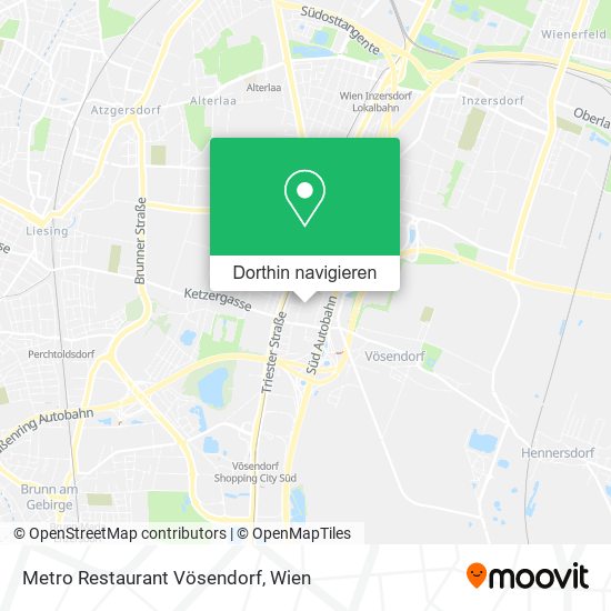 Metro Restaurant Vösendorf Karte