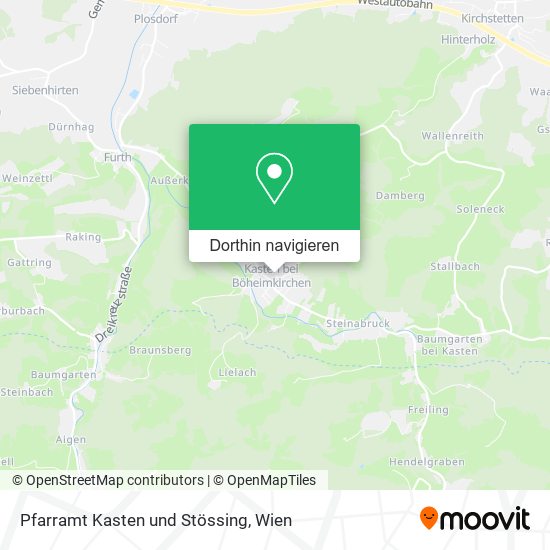 Pfarramt Kasten und Stössing Karte