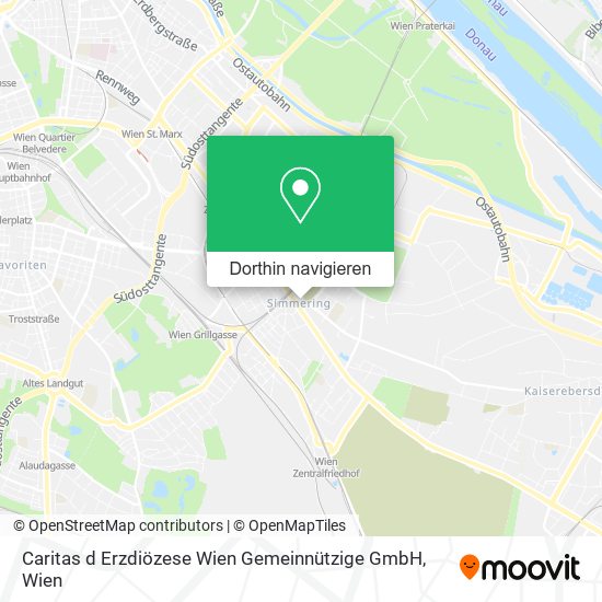 Caritas d Erzdiözese Wien Gemeinnützige GmbH Karte