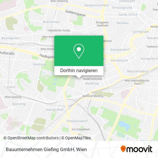 Bauunternehmen Giefing GmbH Karte