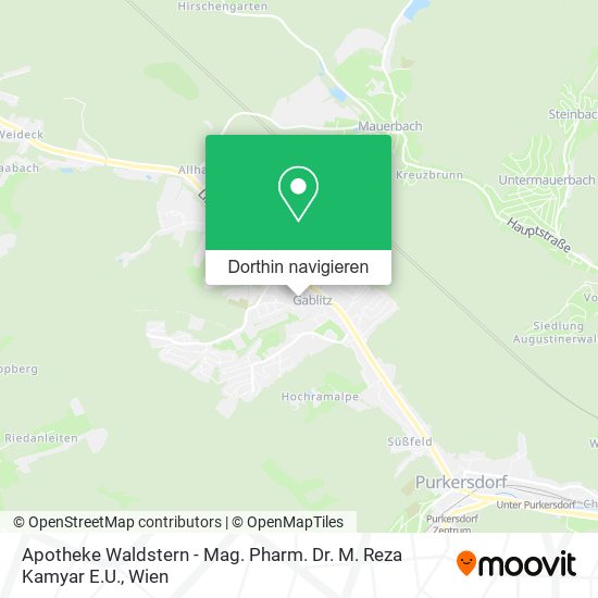 Apotheke Waldstern - Mag. Pharm. Dr. M. Reza Kamyar E.U. Karte