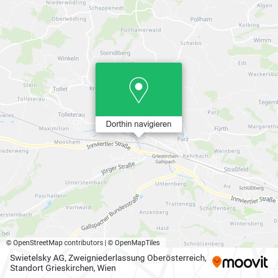 Swietelsky AG, Zweigniederlassung Oberösterreich, Standort Grieskirchen Karte