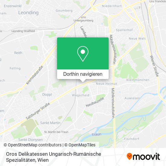 Oros Delikatessen Ungarisch-Rumänische Spezialitäten Karte