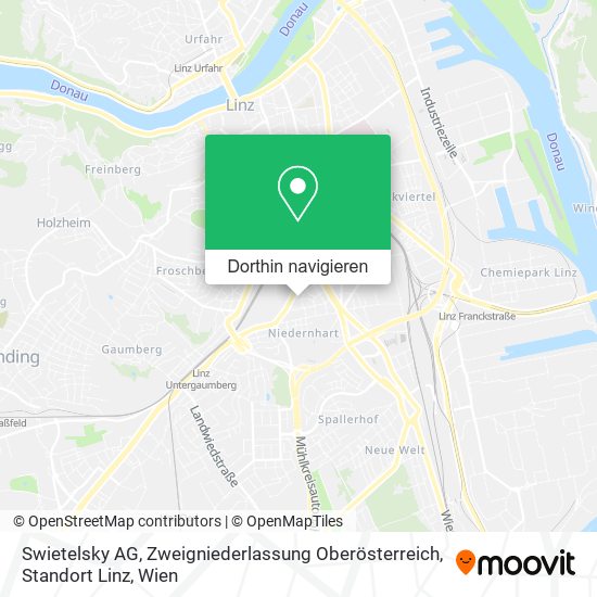 Swietelsky AG, Zweigniederlassung Oberösterreich, Standort Linz Karte