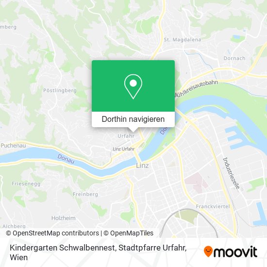 Kindergarten Schwalbennest, Stadtpfarre Urfahr Karte