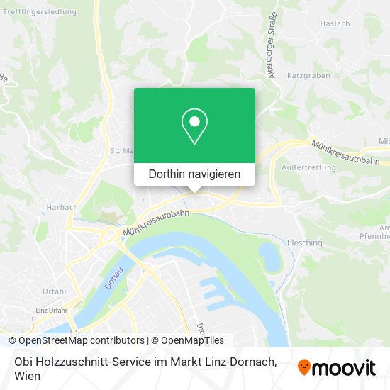 Obi Holzzuschnitt-Service im Markt Linz-Dornach Karte