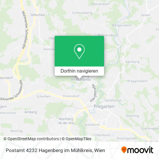 Postamt 4232 Hagenberg im Mühlkreis Karte