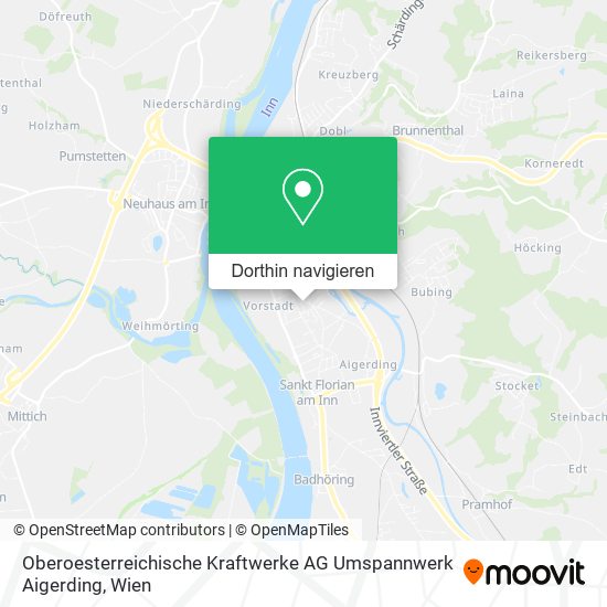 Oberoesterreichische Kraftwerke AG Umspannwerk Aigerding Karte