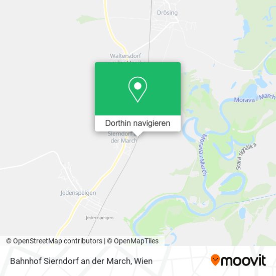 Bahnhof Sierndorf an der March Karte
