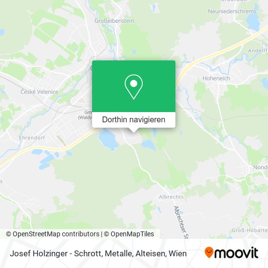 Josef Holzinger - Schrott, Metalle, Alteisen Karte