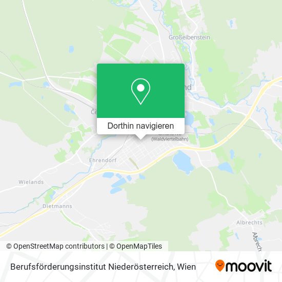 Berufsförderungsinstitut Niederösterreich Karte