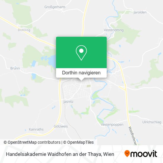 Handelsakademie Waidhofen an der Thaya Karte