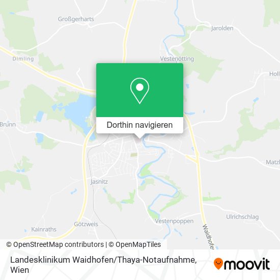 Landesklinikum Waidhofen / Thaya-Notaufnahme Karte