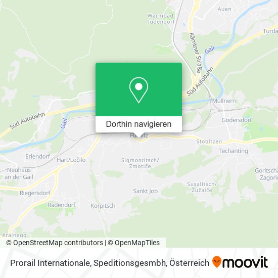 Prorail Internationale, Speditionsgesmbh Karte