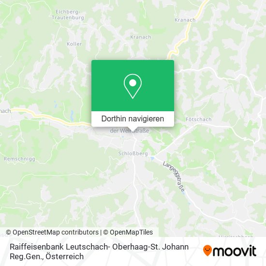 Raiffeisenbank Leutschach- Oberhaag-St. Johann Reg.Gen. Karte