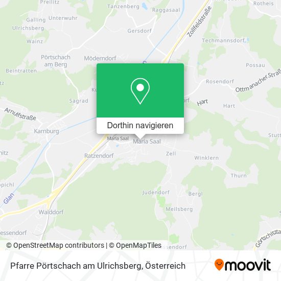Pfarre Pörtschach am Ulrichsberg Karte